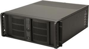 iStarUSA D-400-6-Black Black Steel 4U Rackmount Compact Stylish Server Chassis
