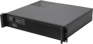 iStarUSA D213MATX-DE1BK Black Front Bezel Aluminum / Steel 2U Rackmount Compact Server Case