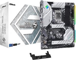 ASRock Z690 Steel Legend LGA 1700 (14th,13th,12th Gen) Intel Z690 SATA 6Gb/s DDR4 ATX Intel Motherboard