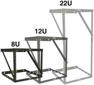 Tripp Lite Wall-Mount 2-Post Open Frame Rack, 8U / 12U / 22U Expandable Low-Profile Switch-Depth (SRWO8U22)