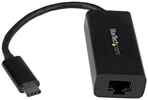 StarTech US1GC30B USB-C to Gigabit Ethernet Adapter - Black - Thunderbolt 3 Port Compatible - USB Type C Network Adapter