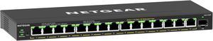 NETGEAR 16-Port PoE+ Gigabit Ethernet Plus Switch (180W) with 1 SFP Port | GS316EP