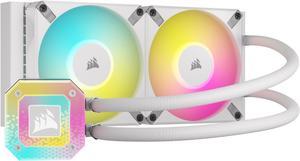 CORSAIR iCUE H100i ELITE CAPELLIX XT Liquid CPU Cooler - White - AF120 RGB ELITE Fans - 240mm Radiator - Intel LGA 1851/1700/1200/ 115X/2066 & AMD AM5/AM4 Compatible