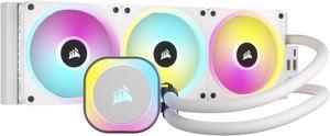CORSAIR iCUE LINK H150i RGB Liquid CPU Cooler - QX120 RGB Fans - White - 360mm Radiator - Fits Intel® LGA 1700, AMD® AM5 - iCUE LINK System Hub Included
