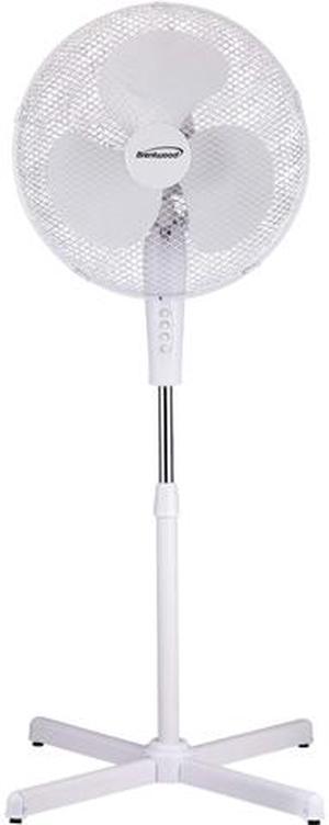 Brentwood F-16SMW 16” Oscillating Stand Fan White