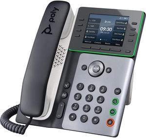 HP Poly Edge E550 IP Phone Corded Bluetooth, Wi-Fi  Desktop, Wall Mountable Black Model 82M91AA