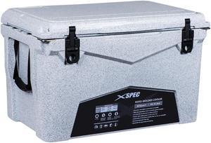Xspec 60 Quart Roto Molded High Performance Ice Chest Outdoor Cooler, Granite Print