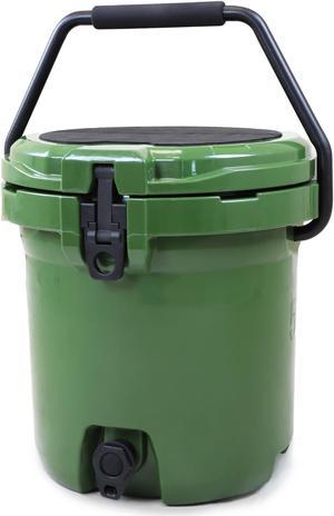Xspec 5 Gal Rotomolded Beverage Cooler Jug Dispenser Outdoor Ice Bucket, Green