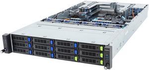 Gigabyte R283-S90 rev. AAE1 2U Rack Server Barebone - Intel Gen4/Gen5 Intel Xeon Scalable,  Dual CPU, 12+2 Gen4 NVMe/SATA/SAS Bays