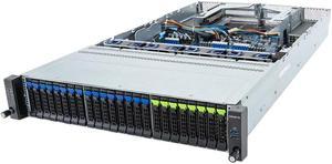 Gigabyte R283-Z96 Rev. AAE3 2U Rack Server - AMD EPYC 9004, Dual CPU, 3x Gen3 M.2, 3x PCIe Gen3 Slost, 24x Gen5 NVMe/SATA/SAS-4 Bays