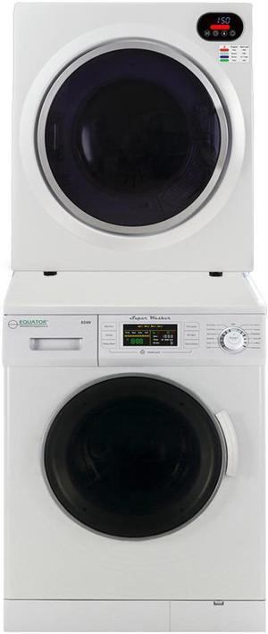 Equator 110V Digital Ultra Compact Set Washer 1.57cf + Vented Sensor Dryer 2.6cf