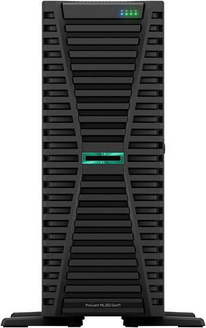 HPE ProLiant ML350 Gen11 4U Tower Server Bundled With Dual Xeon 4410y 12-Core 2GHz, 256GB DDR5 Memory, 7.68TB Enterprise SAS 12Gb/s SSD Storage, RAID, Dual Power iLO and Windows Server 2022 Standard