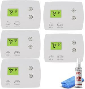 5-Pack Honeywell TH3110D1008 Pro Non-Programmable Digital Thermostat White